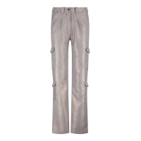 Zip73 Cargo Wide Leg Sparkling Grey Grijs