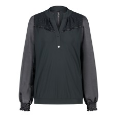 Zip73 Top Ruffle Grijs
